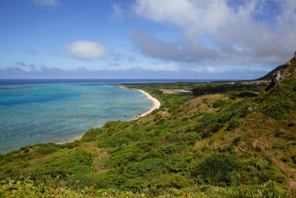 Playa de Hirano vista desde el mirador de Hirakubozaki