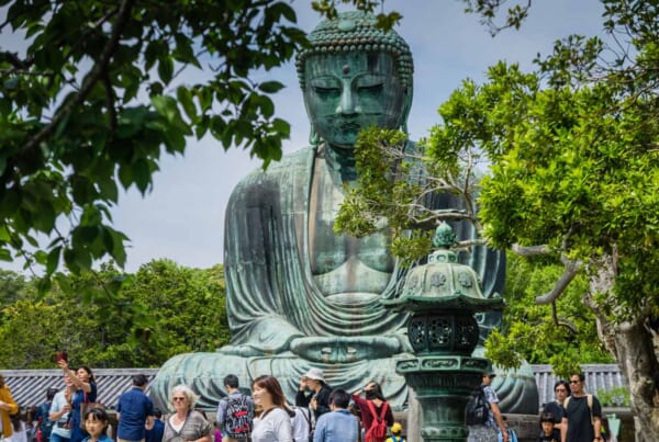 Kamakura Daibutsu o el Gran Buda de Kamakura, situado en el templo Kotokuin