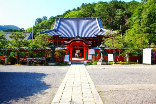 Der Bishamondo Tempel im Norden von Yamashina, Kyoto, Japan.