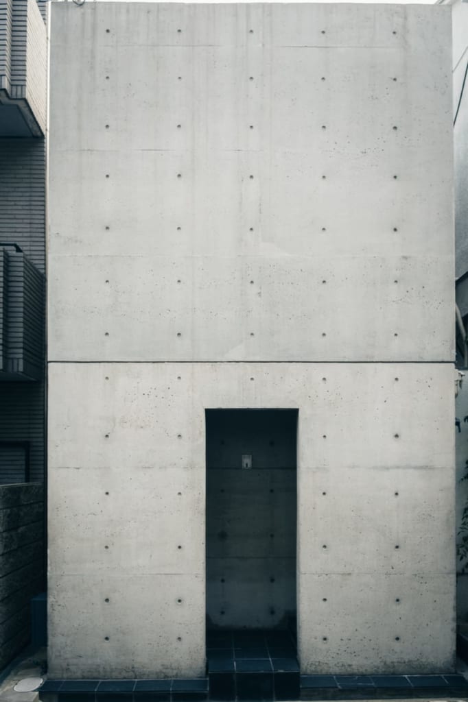 Die Arbeit vonSumiyoshi no Nagaya.Tadao Ando, japanischer Architekt aus Osaka, Kinki, Japan.