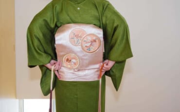 Nagoya-Obi mit Taiko-Schleife.