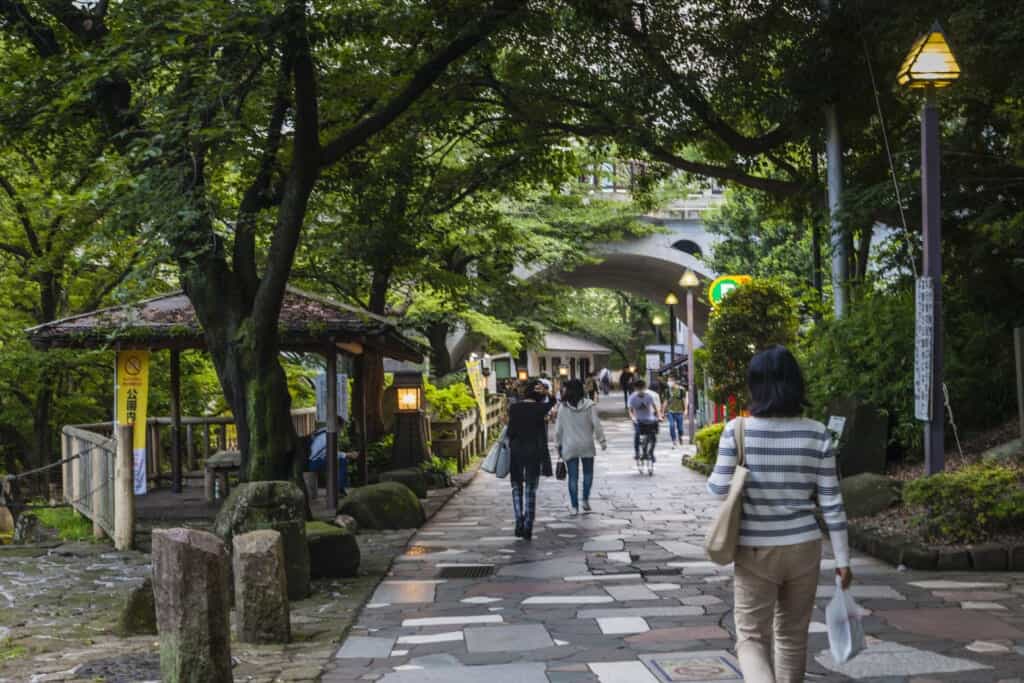 Der Otonashi Shinsui Park in Oji, Tokio, Japan.