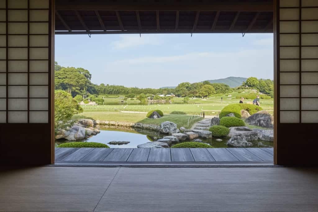 Im Koraku-en Garten befinden sich drei Symbole der japanischen Fauna.