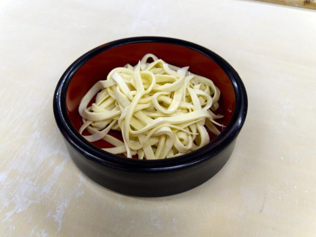 Udon-Nudeln in Japan.