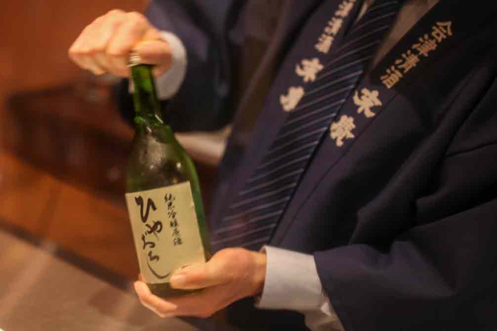 Die Suehiro-Sake-Brauerei in Aizu-Wakamatsu, Stadt der Samurai-Kultur.