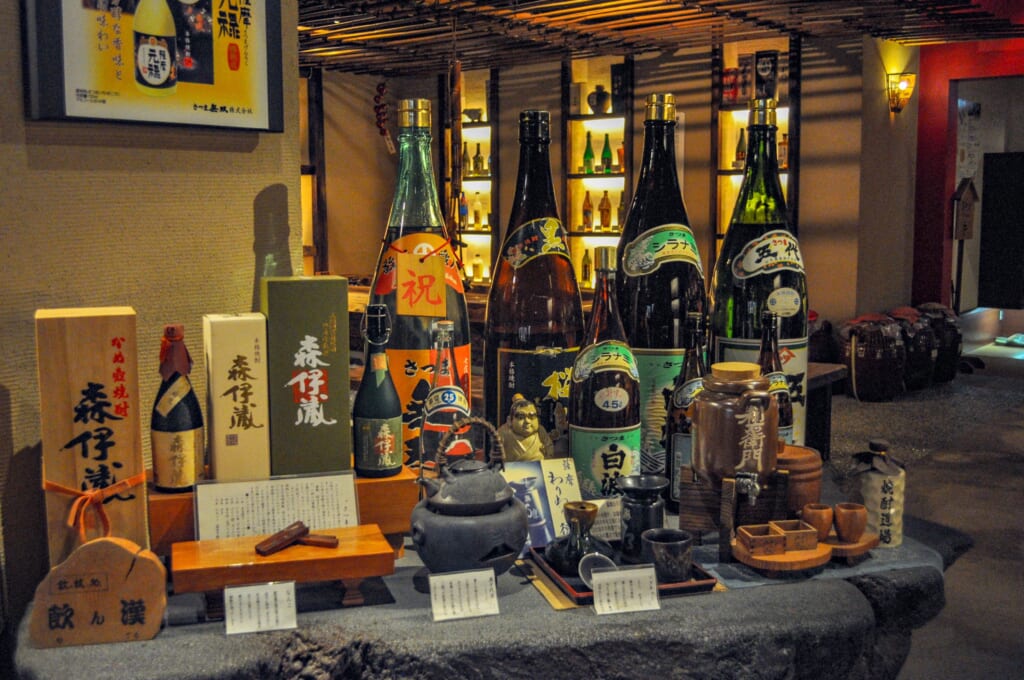 Shochu-Bar im Ryokan.