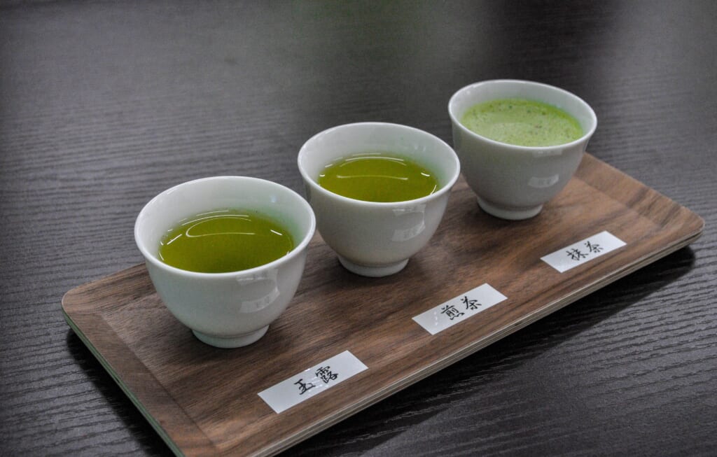 Verschiedene japanische Teesorten.