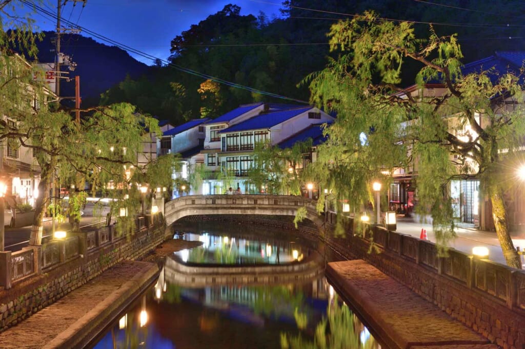 Die Onsen-Stadt Kinosaki in der Region Kansai, Präfektur Hyogo.