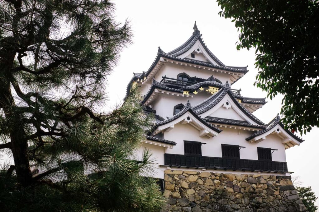 Die Burg Hikone, Präfektur Shiga.