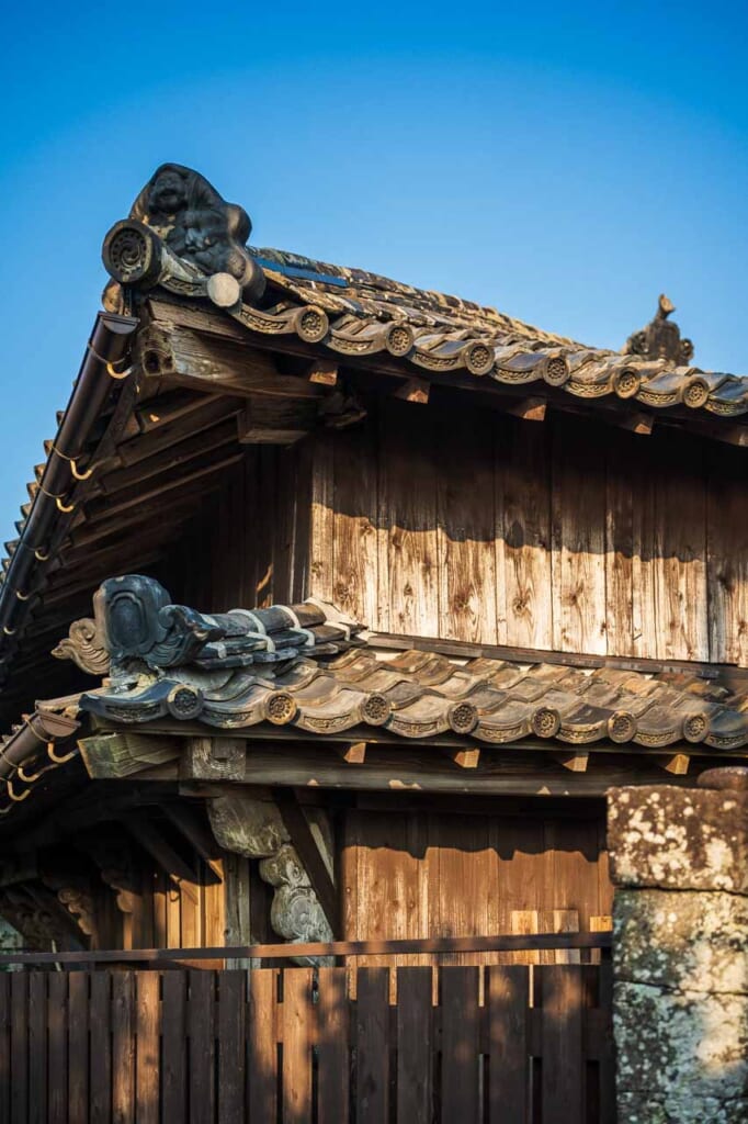 Dach eines traditionellen japanischen Hauses