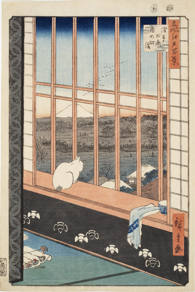 Ukiyo-e mit Katzen von Utagawa Hiroshige