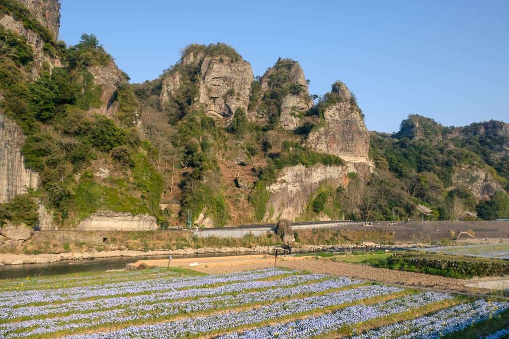 Felswand Hon-Yabakei in  Oita, Kyushu