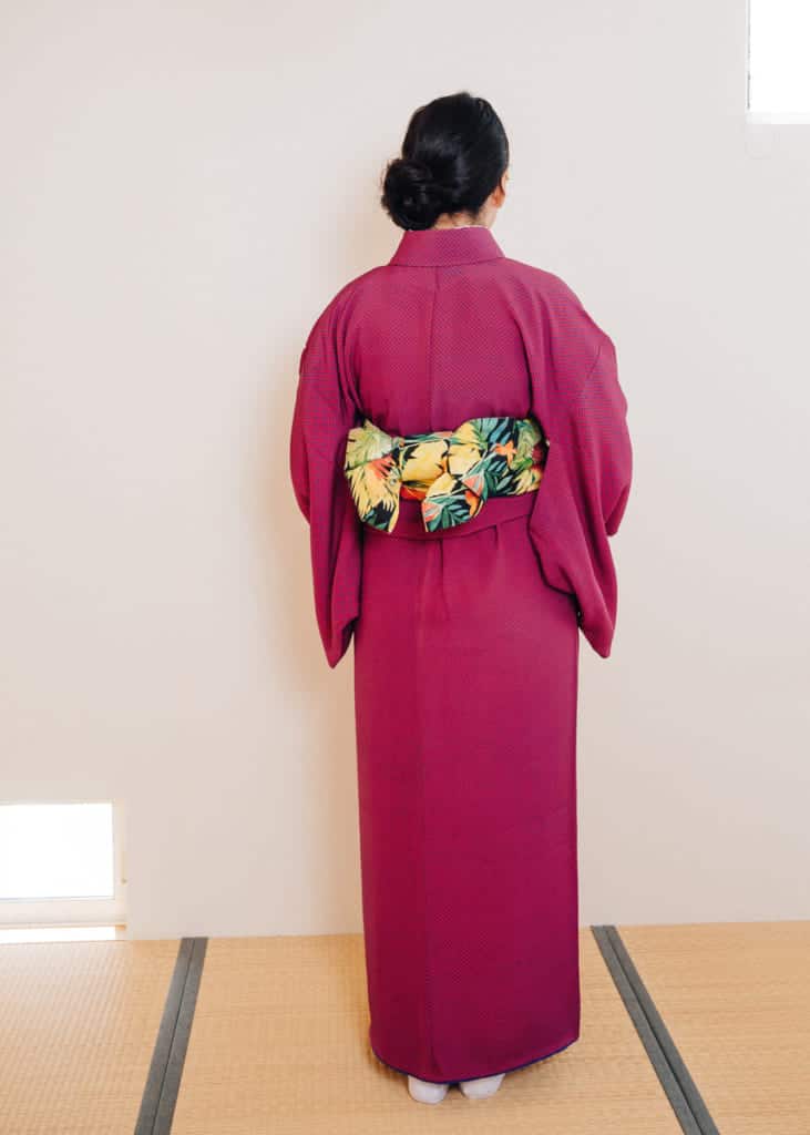 hanhaba obi in stile bunko di Nichole, vista posteriore
