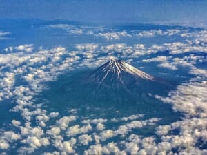 Vista aerea del Monte Fuji