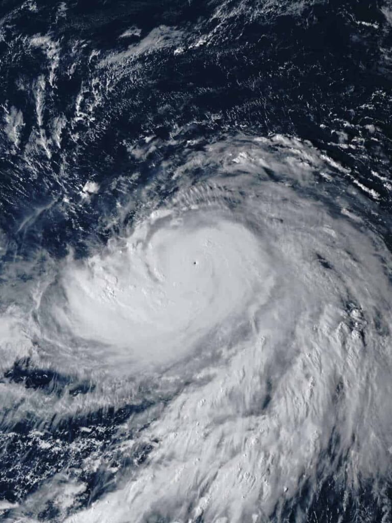 Immagine satellitare del tifone Hagibis