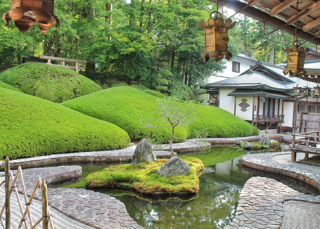 Giardino del tempio Fukuchi-in sul monte Koya