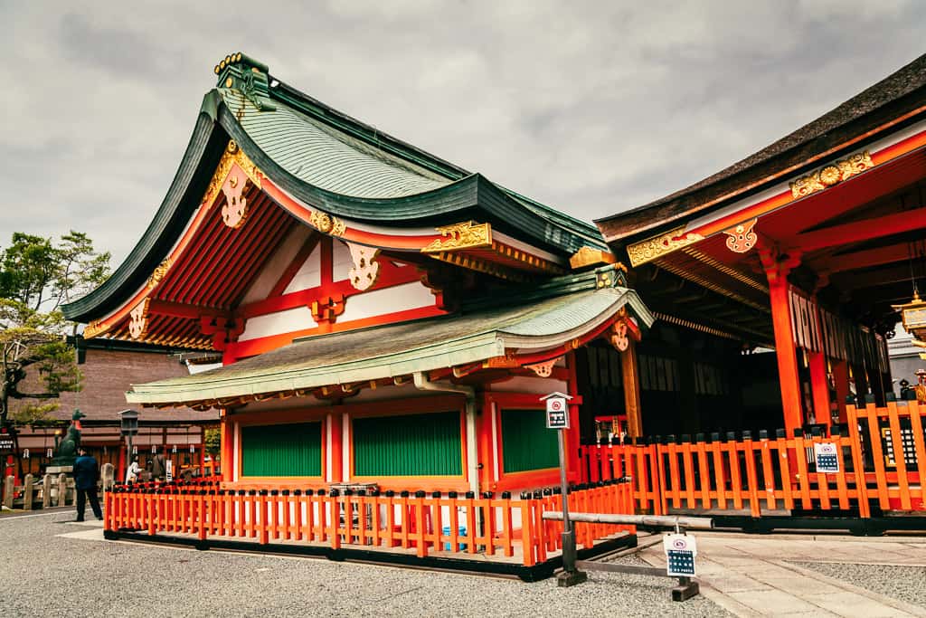 Padiglione principale del Fushimi Inari Taisha a Kyoto