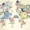 Yokai che sfilano e danzano in "Hyakki Yakō" di Kawanabe Kyōsai