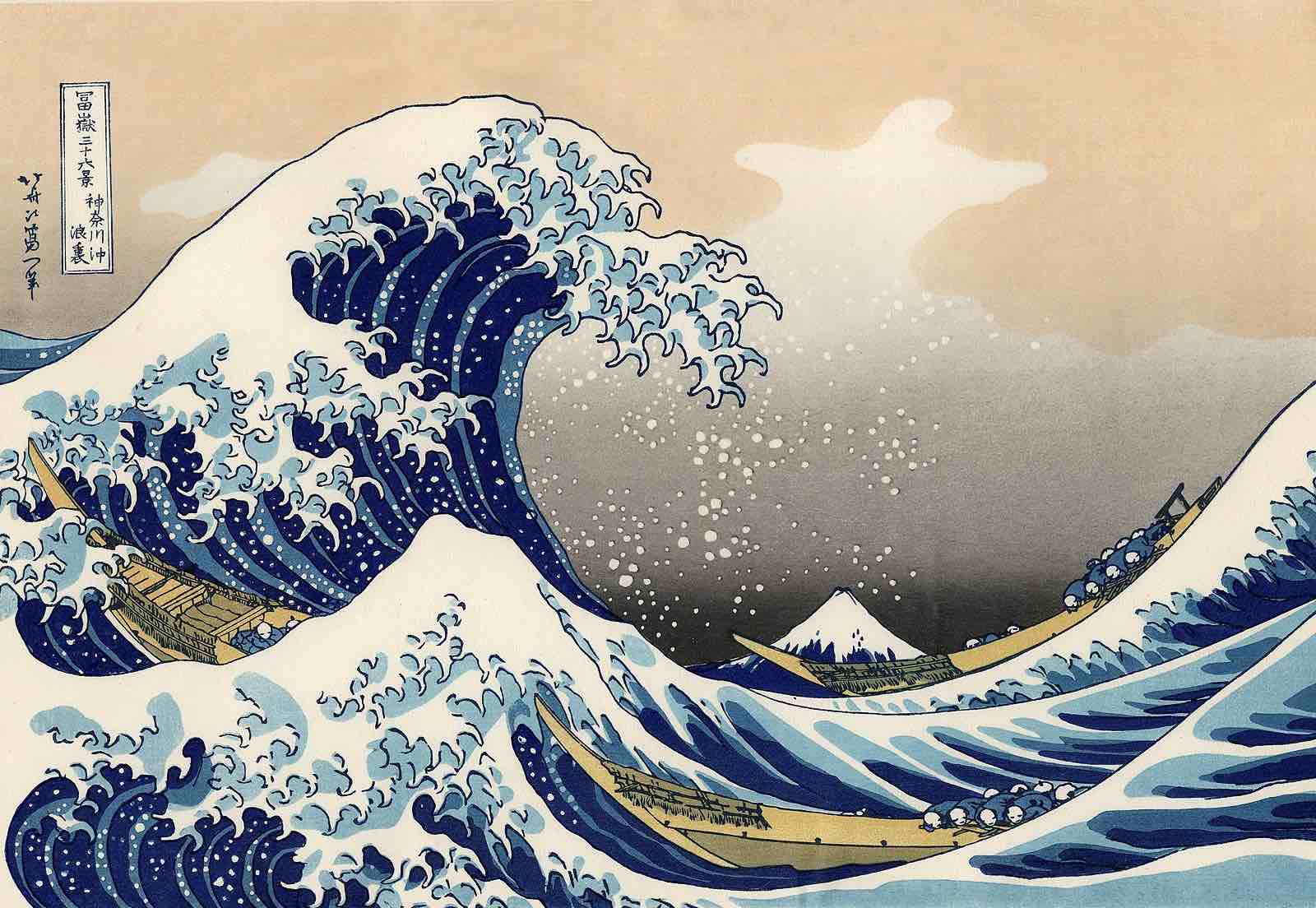La Grande Onda di Kanagawa di Hokusai