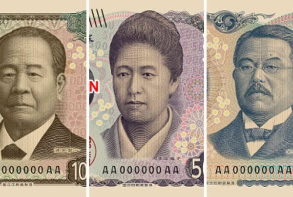 Volti sulle nuove banconote giapponesi