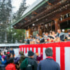 Evento al tempio in Giappone in occasione del setsubun