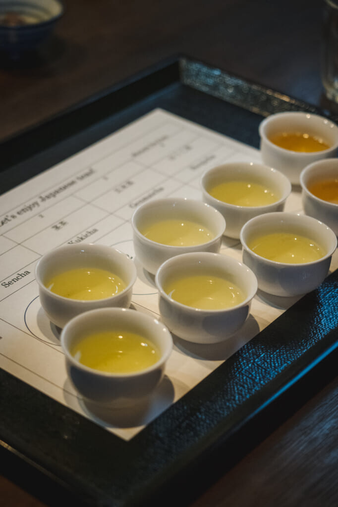 Degustazione di tè verde giapponese