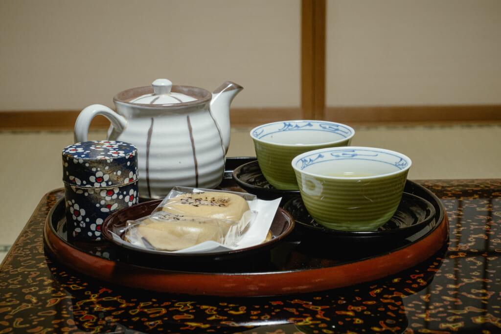 Occorrente per preparare il tè in un ryokan